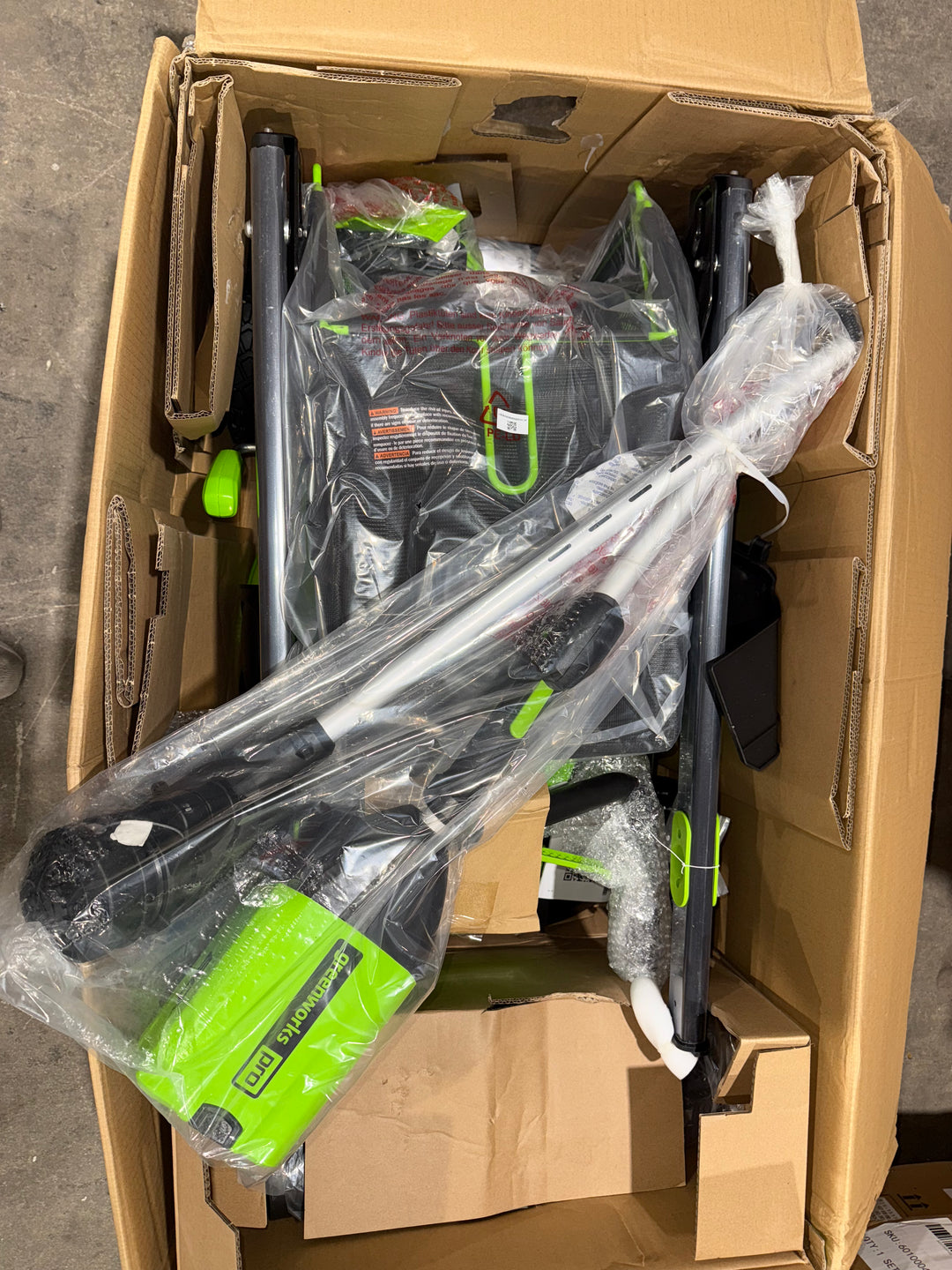 Greenworks 80V 21" Cordless Battery Brushless Self-Propelled Mower 3pc Combo Kit openbox