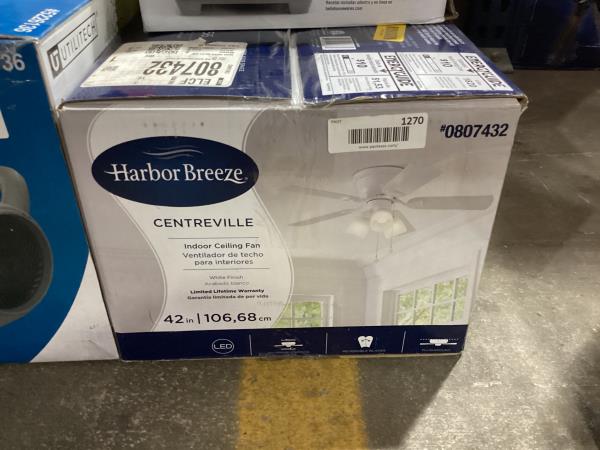 Lot # 1270 Harbor Breeze Centreville 42-in Ceiling Fan $75