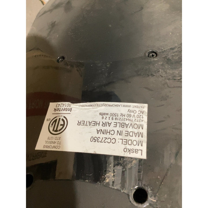 Lot # 2322 Lasko CC27350 Air Heater $50.00