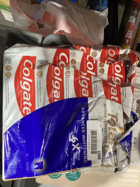 Lot # 1096 COLGATE TOTAL ADVANCED TOOTHPASTE (6.4oz) 181g $28
