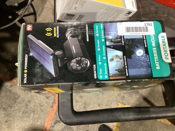 Lot # 1791 Bell + Howell 4Watt Solar Powered Activated LED$98