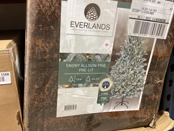 Lot # 1571 everlands snowy allison pine pre lit $140