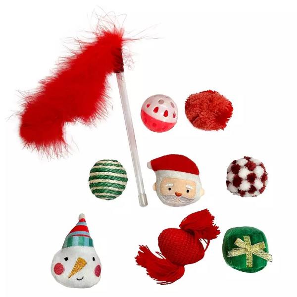 Lot # 386 Meow 10-Piece Cat Toy Gift Set, Multi