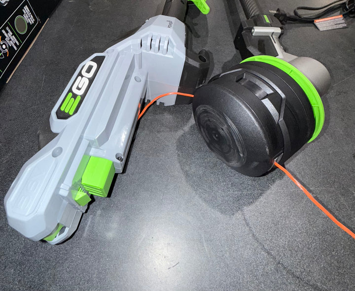 EGO POWER + POWERLOAD with LINE IQ 56-volt 16-in Telescopic Shaft Battery String Trimmer 4 Ah (Battery and Charger Included)(used)
