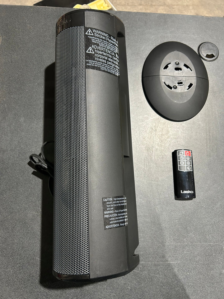 Lasko Ceramic Tower Heater with Remote Control, Black (used) (MP only)