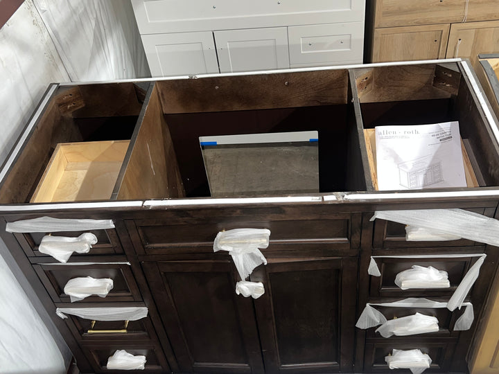 allen + roth Roveland 48-in Deep Walnut Undermount Single Sink Bathroom Vanity (NO TOP)