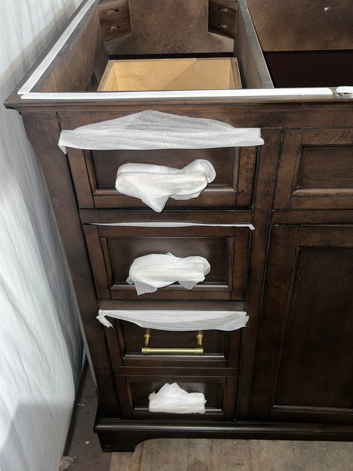 allen + roth Roveland 48-in Deep Walnut Undermount Single Sink Bathroom Vanity (NO TOP)
