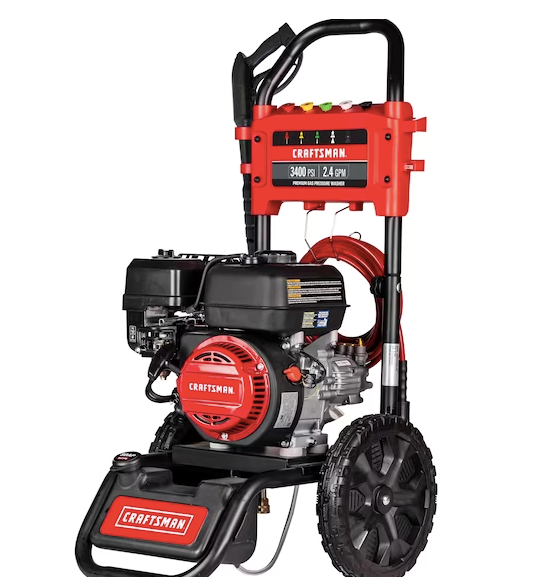 CRAFTSMAN Craftsman (49-State) 3400 PSI 2.4-GPM Cold Water Gas Pressure Washer with 5 Spray Tips