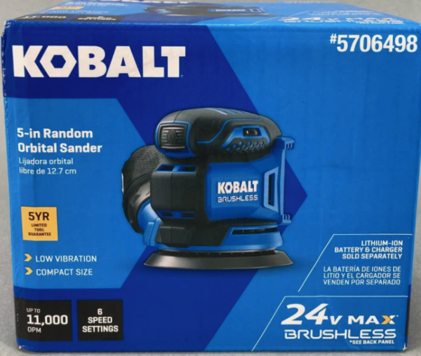Lot # 611 Kobalt 24V Brushless 6-Speed Orbital Sander $80