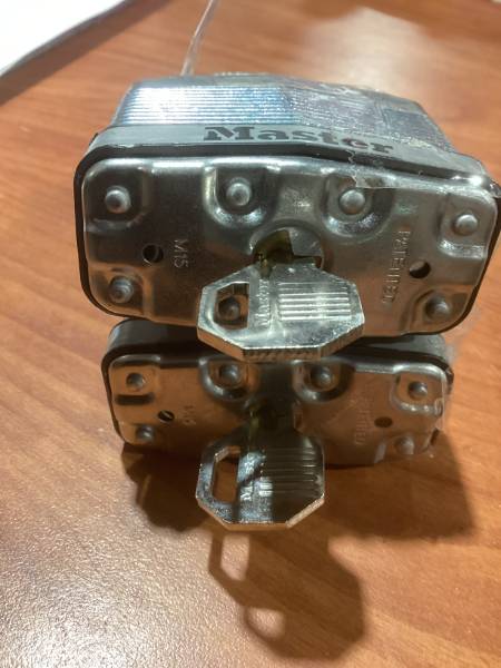 Lot # 853 Master Lock  Silver Laminated Padlocks 2-Pack  $15