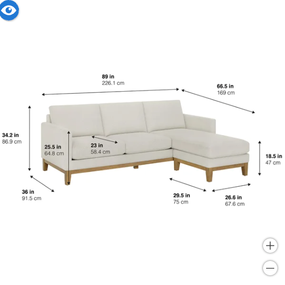 Henredon Murphy Sofa with Reversible Chaise