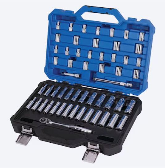 Lot # 102 Kobalt 55 Piece Tool Set with Hard Case $70