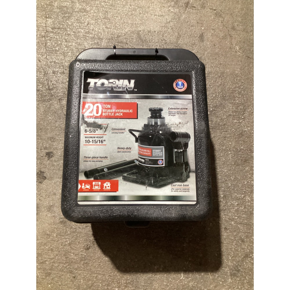 Lot # 1027 TORIN 20 TON Stubby Hydraulic Bottle Jack $55
