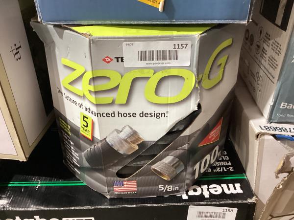Lot # 1157 Zero-G 5/8 in. D X 100 Ft. L Garden Hose $70