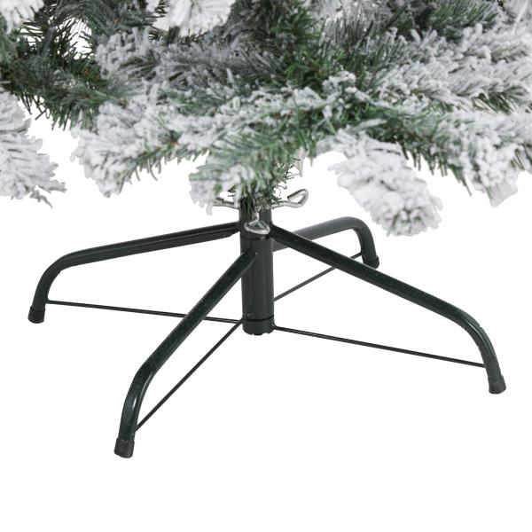 Lot # 1893 Nearly Natural 5ft. Flocked Rock Springs Spruce Artificial Christmas Tree with 150 Clear LED Lights