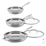 Cuisinart Tri-Ply Clad Stainless Steel 5-piece Skillet Set (Used)