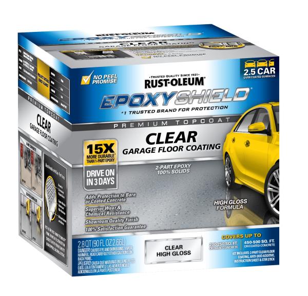 Lot # 435 Rust-Oleum Clear Garage Floor Coating Kit $185