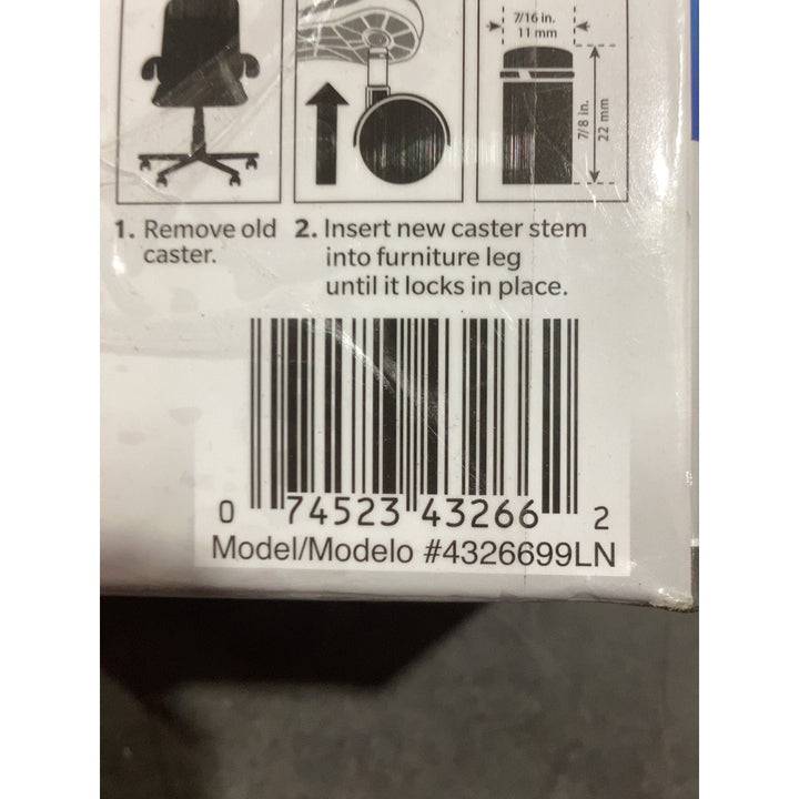 Lot # 1778 Set of 4 - 2" Office Chair Caster Wheels $30