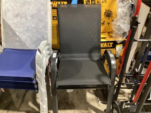Lot # 2032 Mainstays Gray Sling Chair