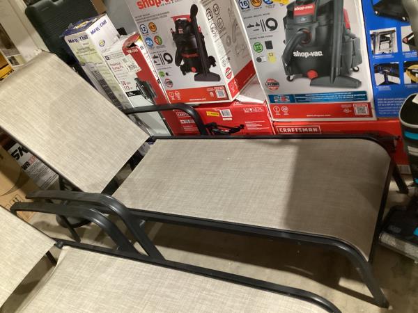 Lot # 2042 Chaise Lounge Chair Steel Frame $69