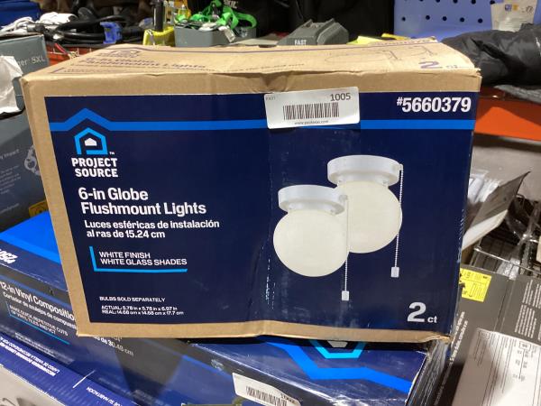 Lot # 1005 Project Source 2 Gloss White Light 5.78"