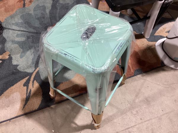 Lot # 2087 Flash Furniture Distressed Metal Bar Stool $65