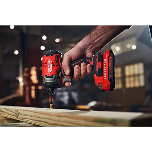 CRAFTSMAN V20 RP Cordless Drill and Impact Driver, Brushless Power Tool Combo Kit, 2 Batteries and Charger Included