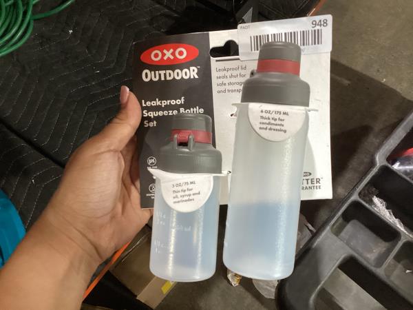 Lot # 948 OXO 3-pc Squeeze Bottle Set Clear $11
