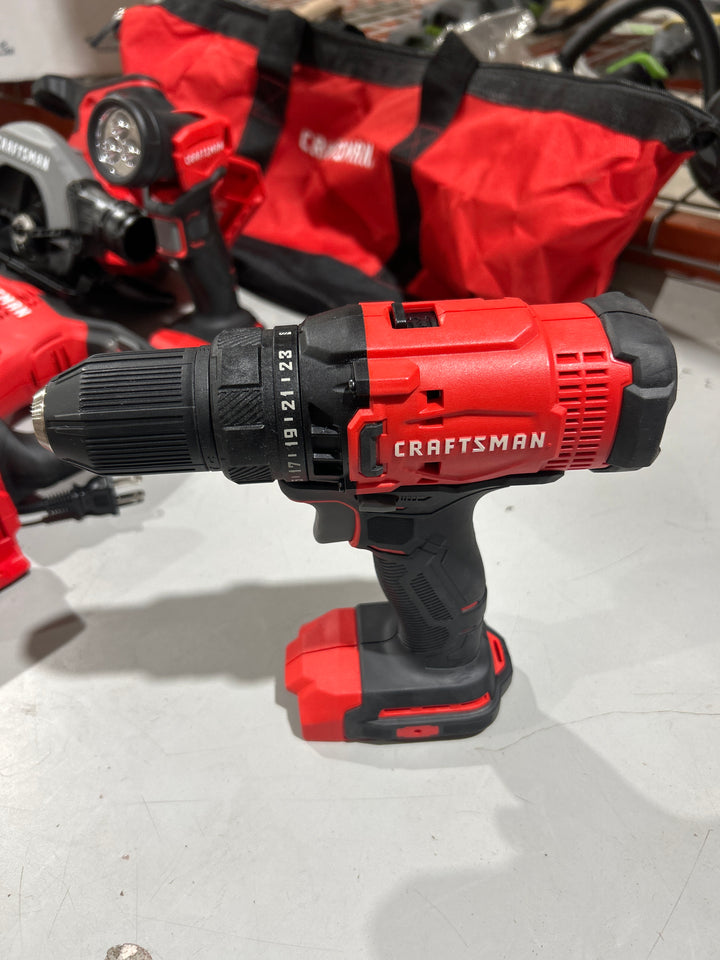 CRAFTSMAN V20 20-volt Max 6-Tool Power Tool Combo Kit with Soft Case and charger (NO BATTERIES)(Used)