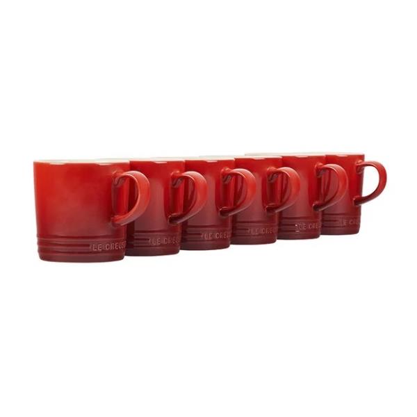 Le Creuset Red London Mugs, Set of 6 $120