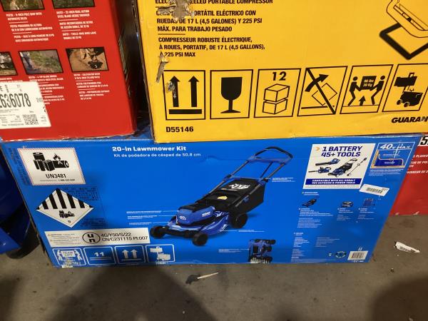 Lot # 2027 Kobalt 40-volt Battery Push Lawn Mower $349