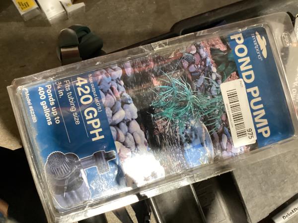 Lot # 975 Smartpond 330 GPH Water Garden Pond Pump $59