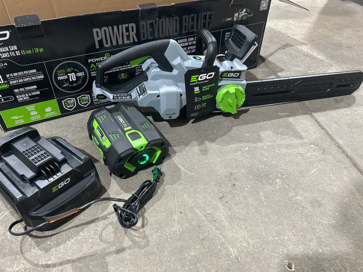 EGO POWER+ 56-volt 18-in Battery 5 Ah Chainsaw (Battery and Charger Included) (used)