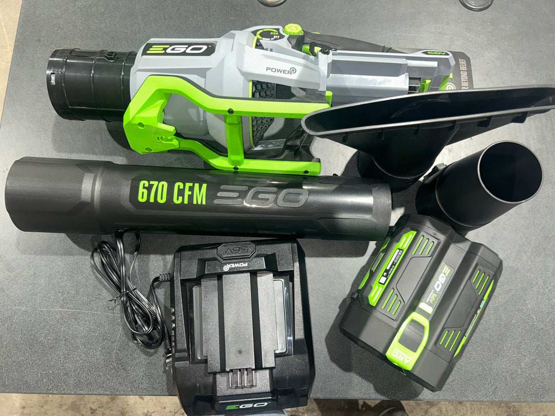 EGO POWER+ 56-volt 670-CFM 180-MPH Battery Handheld Leaf Blower 4 Ah (Battery and Charger Included) (USED)