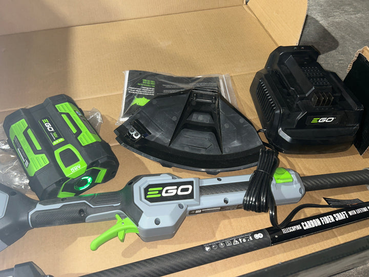 EGO POWER+ POWERLOAD with Carbon Fiber Shaft 56-volt 16-in Telescopic Shaft Battery String Trimmer 2.5 Ah (Battery Included) (Charger Included) (USED)