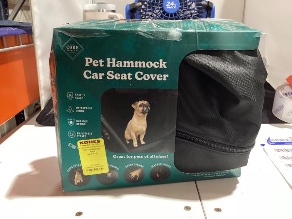 Lot # 207 Core Bamboo Pet Hammock Car Seat Cover, Black