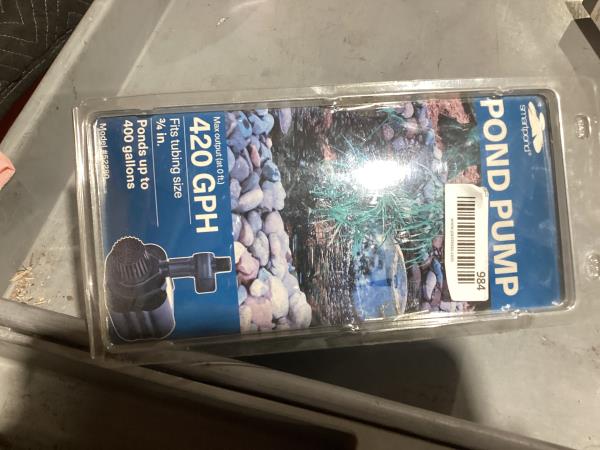 Lot # 984 Smartpond 330 GPH Water Garden Pond Pump $59