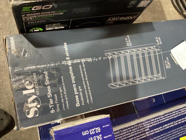 Lot # 840 Style Selections 46.2-in H 8 Tier 30 pair hoe rack $56