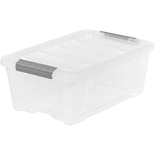 Lot # 497 Iris Buckle up Storage Box 12.9 Quart Clear $41