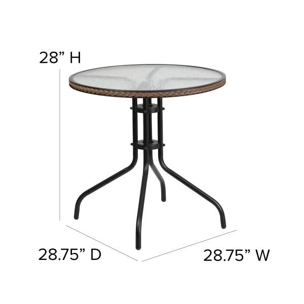 Lot # 1685 Flash Furniture 28' Round Tempered Glass table $71