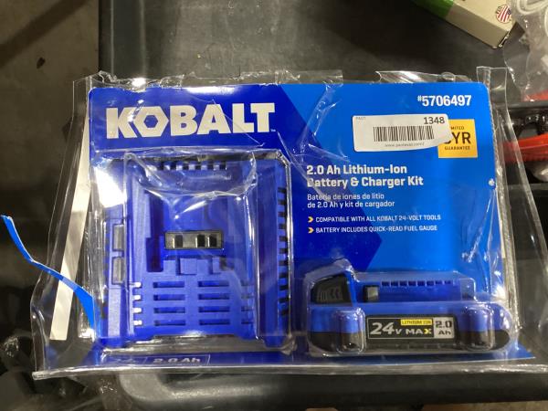 Lot # 1348 Kobalt 24V Li-ion Batt  Chgr $59.98