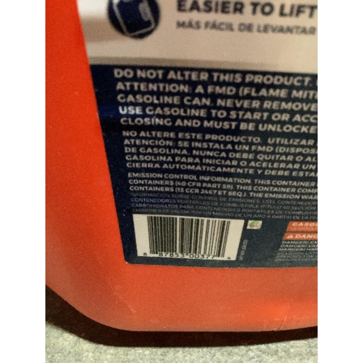 Lot # 696 Scepter 5-Gallon Fuel Container $49.98
