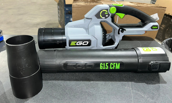 Soplador de hojas portátil a batería EGO Power+ de 56 voltios, 615 CFM y 170 MPH. Batería no incluida. Cargador no incluido (USADO) (HERRAMIENTA DESNUDA). 