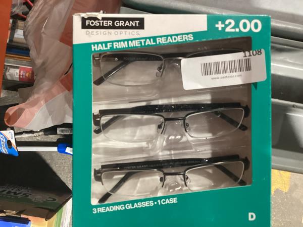 Lot # 1108 Foster Grant Reading Glasses +2.00 3 Ct