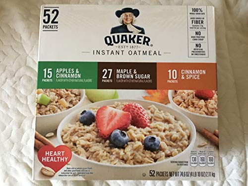 Lot # 1123 Quaker Instant Oatmeal 52ct $25.00