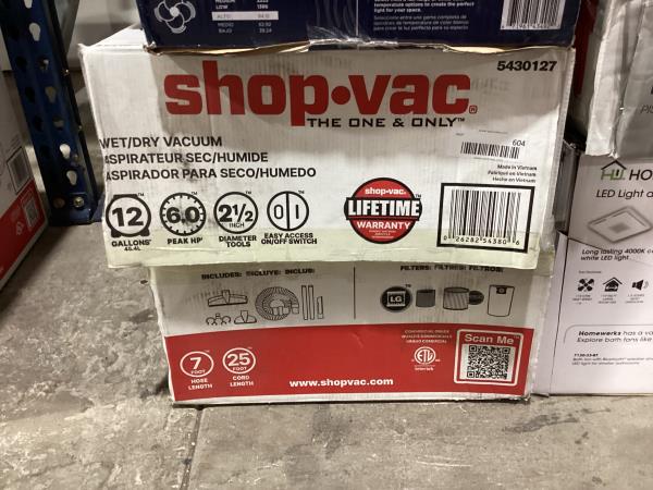 Lot # 604 Shop-Vac Wet/Dry Vacuum $120