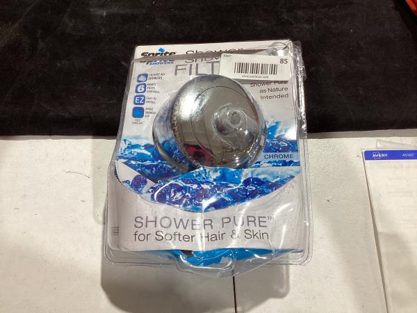 Lot # 85 Sprite Showers Universal Shower Filter Chrome $25