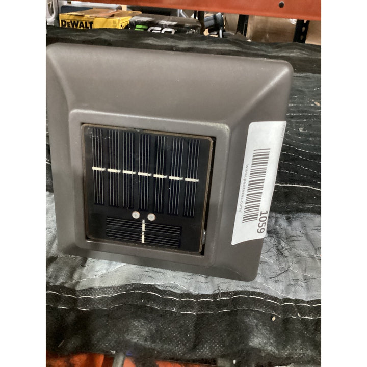 Lot # 1059 Outdoor Solar Pathway Light - LED, Solar-Powered, Dark Gray
