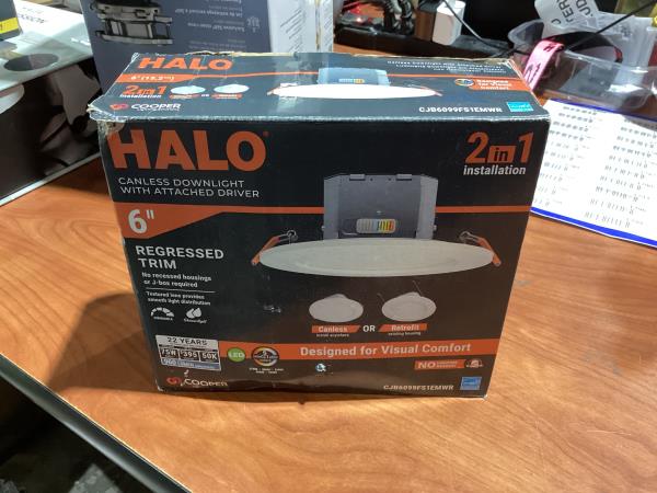 Lot # 1746 CJB Series Downlight, 9.2 W, 120 V, LED Lamp, Plastic, Matte