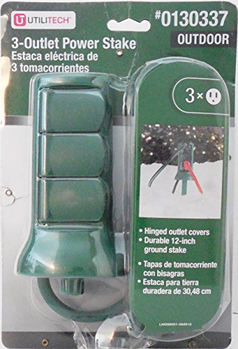 Lot # 231 Utilitech 3-Outlet Power Stake W/Hinged Covers